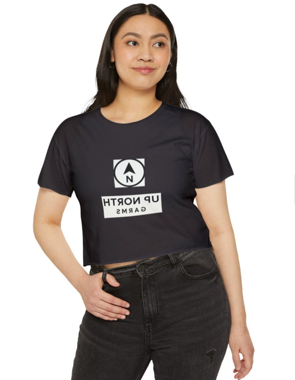 Women’s reversed Up north crop top